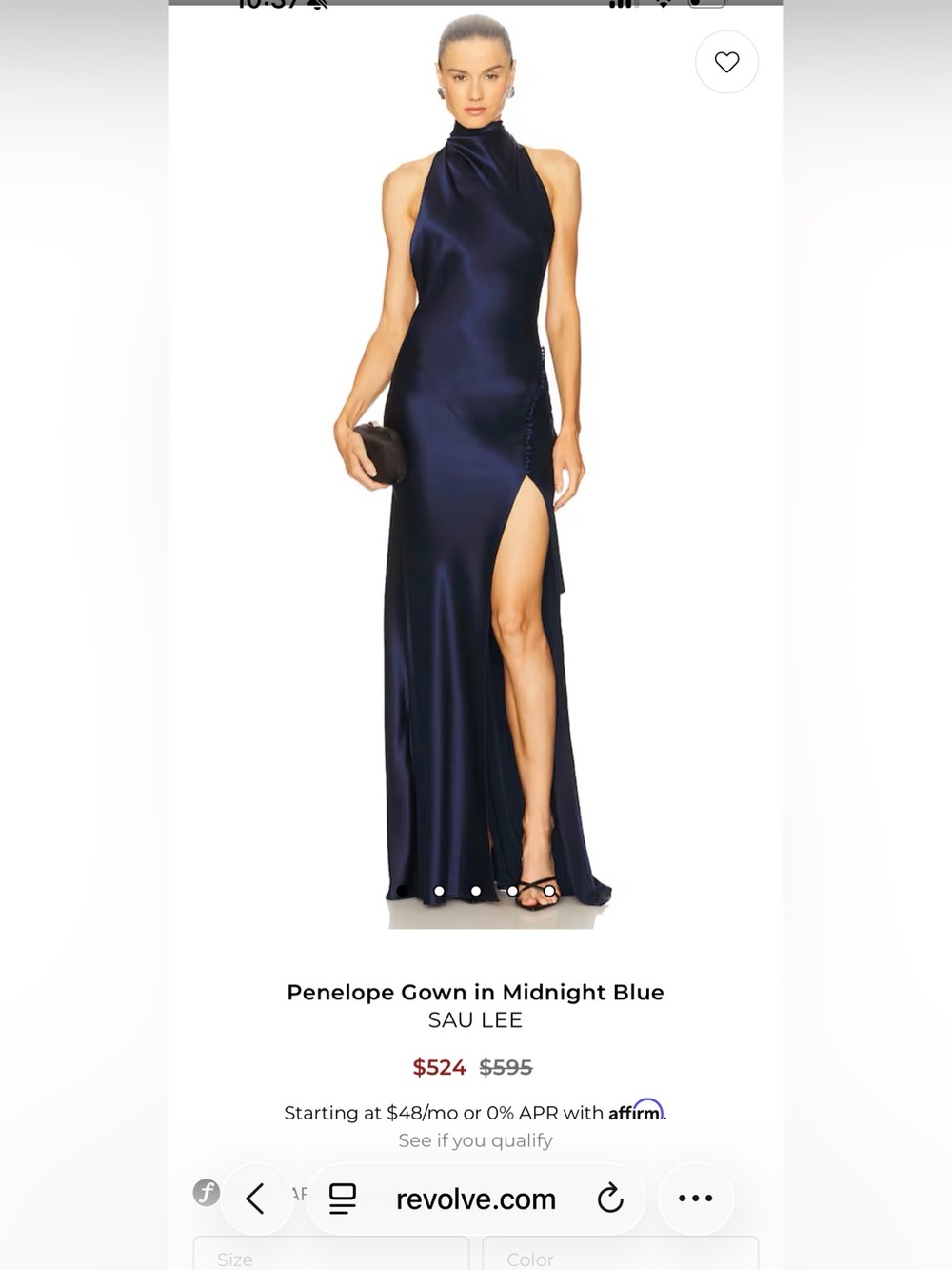 Sau Lee Penelope Maxi Skirt - Midnight Blue